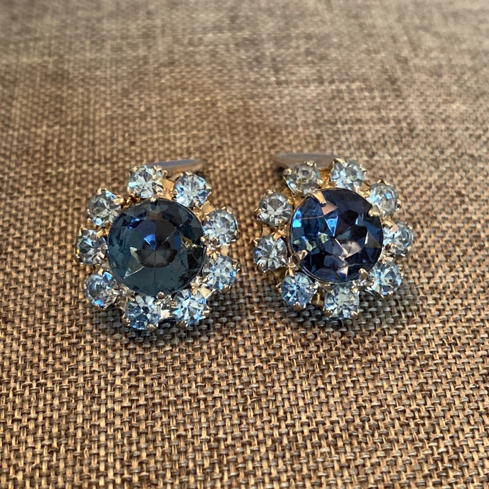 VTG Rhinestone Clip-on Earrings